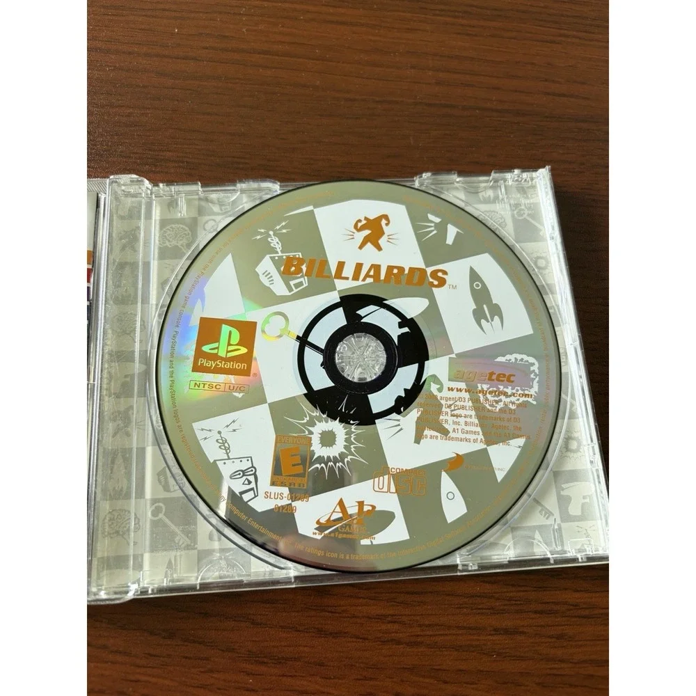 Billiards (PlayStation 1 PS1, 2000) Complete w/ Manual CIB Black Label Tested‎
